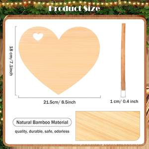Heart Shaped Wooden Cutting <b>Board</b> Natural Wood Color Solid Wood For Fruit <b>Pastry</b> Serving Platter Round Shape Household Kitchen - Product Image 5