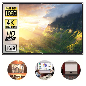 โรงงานขายส่งโดยตรง Salange จอโปรเจคเตอร์ขนาด 100 120 นิ้ว แบบพกพา สำหรับดูหนังกลางแจ้งและโฮมเธียเตอร์ - Product Image 2