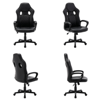 Chaise de jeu ergonomique en cuir PU, chaise de bureau durable de style racing, pivotante et inclinable
