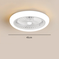 Ventilateur de plafond intelligent à profil bas avec télécommande, moteur BLDC sans pales, LED moderne, 110V, pour chambre à coucher