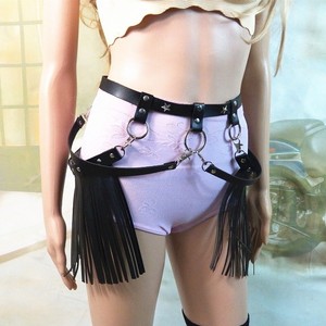 Nouveau Sexy Harajuku cuir Punk Goth porte-<span class=keywords><strong>jarretelles</strong></span> femmes jambe anneau bretelles sangles et détachable joint torique jambe corps harnais jarretière - Product Image 4