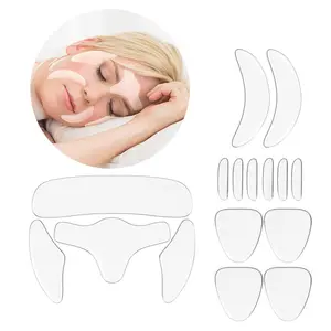 16Pcs Silicone Anti Wrinkle Facial Patches Wrinkle Remover Strips Reusable Forehead Eye Sticker Chin Wrinkle Patches