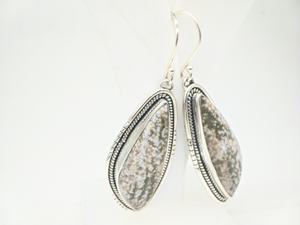 ต่างหูเงินแท้ 925 ทำมือ ประดับด้วยพลอยแจสเปอร์หลากสีจากธรรมชาติ ดีไซน์เก๋ไก๋สำหรับผู้หญิง - Product Image 4