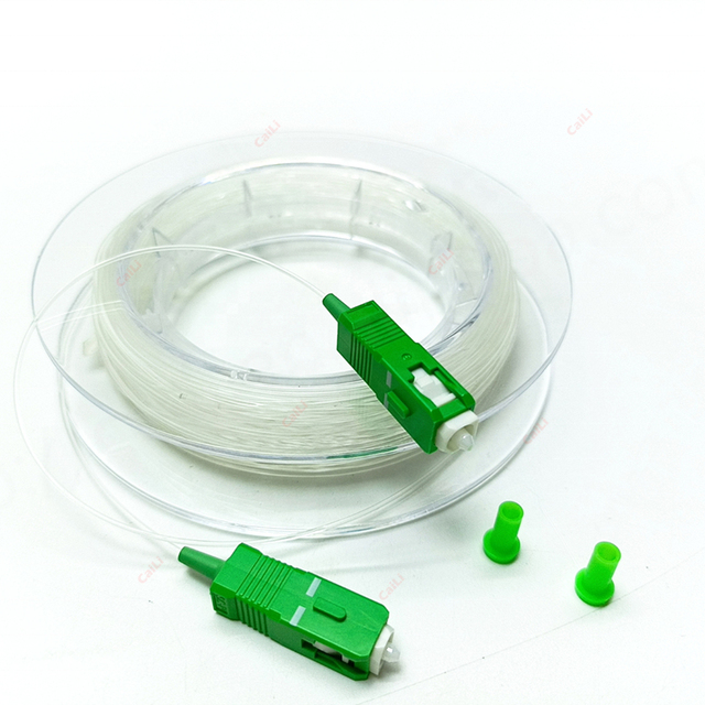CaiLi Transparent TAC SC/APC UPC 30m FTTH Fiber Optic Drop Cable-SM OS2 G657A2 Bend Insensitive APC UPC Invisible Optical Cable