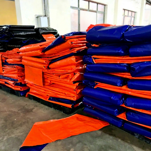 Bâche industrielle en PE bleue/orange, haute durabilité, grande capacité, usage intensif, couleurs personnalisées, dimensions personnalisées, en rouleau - Product Image 1