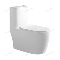 Nouveau design 2026 – WC monobloc de luxe allongé en porcelaine, à siphon, à poser au sol, installation facile, pour salle de bain, villa, appartement