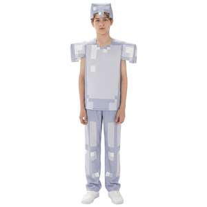 Disfraz de Minecraft para Niños, Armadura de Hierro Estilo Pixel, Conjunto para Fiesta de Halloween, Disfraz para Actuación, Talla M para Niños - Product Image 4