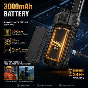 Radio Flotante Impermeable IP67, Batería Integrada de 3000 mAh, Banda UHF Compatible con Bandas de Frecuencia FRS y <span class=keywords><strong>PMR</strong></span> - Product Image 5
