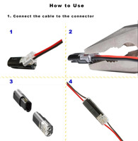 Boîtier de Jonction pour Câble de Bande LED 22-20AWG avec Connecteur, pour Système d'Éclairage Audio Auto Moto