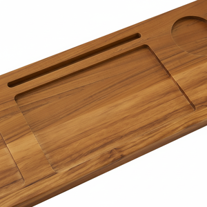 Wholesale Luxury Teak Wood Water-proof Eco-Friendly Modern Bathtub Tray <strong>Bath</strong> Caddy <strong>Table</strong> for Bathroom Home Spa Relaxation - Product Image 6