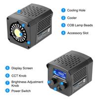 Prix d'usine PULUZ 60W COB LED Lumière de studio vidéo 2500K-6500K Température de couleur double Studio Vidéo Photographie