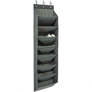 Modern 8-Tier Over the Door <b>Shoe</b> Organizer Durable Fabric Iron Canvas with Metal Functionality - Product Image 1