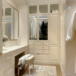 Armoire <span class=keywords><strong>de</strong></span> rangement murale BALOM, moderne, blanche, sur mesure, conçue pour la chambre à coucher et la salle <span class=keywords><strong>de</strong></span> <span class=keywords><strong>dressing</strong></span> d'hôtel - Product Image 6
