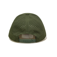 Casquette de sport imperméable à 6 panneaux en Spandex perforée au laser, ajustée, pour le baseball et le golf, par le fabricant Outdoor Trading