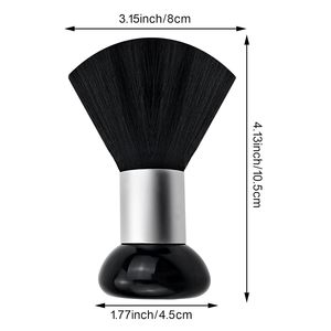 Cepillo para Polvo de Nailon Negro de Bajo Pedido Mínimo con Mango de Plástico para Limpieza de Cuello y Cabello en Salón de Belleza y Barbería, Herramienta para Cortar el Cabello - Product Image 2