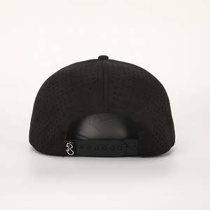Venta al por mayor personalizado 7 paneles de ala plana bordado Logo impermeable láser corte agujero perforado rendimiento sombrero, Gorras Snapback Cap - Product Image 6