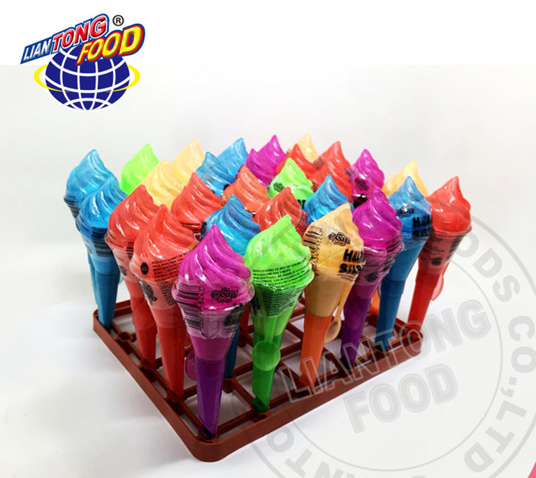 Упаковано в порошок сахара и жевательной резинки фруктовые ароматы в несколько цветов мороженого форм