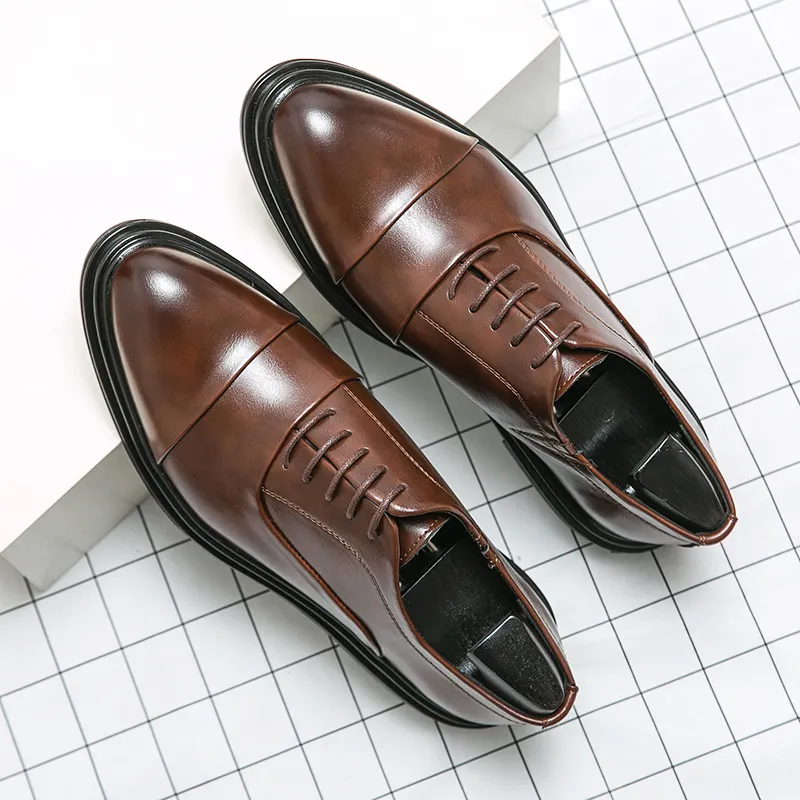 Luxury Business Oxford Leather Shoes Breathable Dress Shoe summer 2022 Male Office Wedding Flats Footwear formal shoes for men