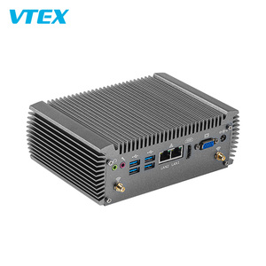 Intel i5/i7 CPU DDR4 Win/Linux 16GB 6com Máy tính để bàn tường nhỏ gọn <span class=keywords><strong>Mini</strong></span> PC trường hợp kim loại cho tự động hó<span class=keywords><strong>a</strong></span> máy tính công nghiệp <span class=keywords><strong>Mini</strong></span> PC - Product Image 1
