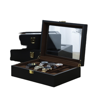 Trending 2026 New Arrivals Luxury Custom Handmade Wooden <b>Watch</b> Holder Large Display <b>Case</b> 6 10 12slot Shock Resistant Buckle - Product Image 1