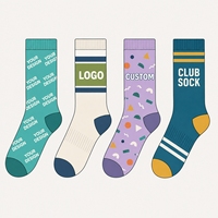Chaussettes unisexes en tricot avec logo, chaussettes de sport à logo de marque, fabricants de chaussettes personnalisées, chaussettes décontractées à motifs tendance