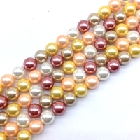 Perles en nacre de coquillage naturel nacre vadrouille ronde lisse 4 mm 6 mm 8 mm 10 mm adaptée aux fournitures de fabrication de bijoux à bricoler soi-même