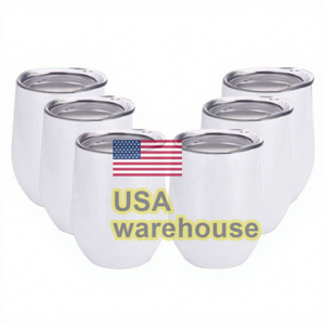 Verre à vin sans pied en acier inoxydable à double paroi, isolé, à paillettes, 12 oz, personnalisable, pour sublimation, vente en gros depuis entrepôt américain, CE/EU - Product Image 1