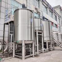 Cuve de mélange de liquides chimiques multifonctionnelle en acier inoxydable de 20 tonnes avec agitation électrique automatique et chauffage à la vapeur, 20000L