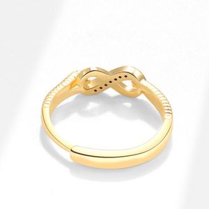 Anillo Infinito Minimalista y Moderno para Mujer, Joyería con Circonitas Microincrustadas, Anillo en Forma de 8 para el Dedo Índice - Product Image 4