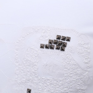 Bordado cubierta con diamantes de imitación de Metal accesorio de los hombres <span class=keywords><strong>T</strong></span> camisa OEM personalizado - Product Image 6