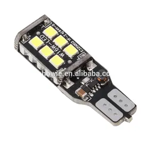 T15 灯泡 2835 芯片 15 SMD 汽车 Led Canbus 备份灯白色 DC 12 V W16W 插座错误免费汽车反向尾刹车灯