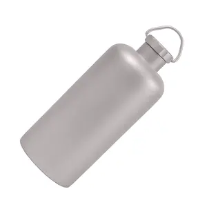 Vendita all'ingrosso mensa di titanio-400 ml/14 floz di campeggio leggero bicchieri con manico in titanio puro bottiglia