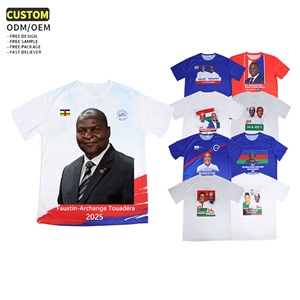 T-shirt de campagne électorale à séchage rapide, 100 % polyester, prix usine, commande en grande quantité, design imprimé compressé à séchage rapide, couleur unie - Product Image 1
