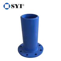 SYI pabrik pipa ISO 2531 EN 545 EN598 Ductile besi DCI pipa flensa ganda pas peredam lancip