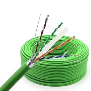 CAT 6A FTP SFTP650MHZ耐火ツイストペア個別フォイルシールドPVC LSZH 23AWG CAT6A U/FTPイーサネットLANケーブル