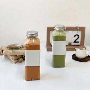 <span class=keywords><strong>Bottiglia</strong></span> in Vetro Quadrata Francese Trasparente <span class=keywords><strong>da</strong></span> 6oz 8oz 10oz 12oz 16oz 180ml 250ml 300ml 350ml 500ml per Succhi di Frutta con Tappo a Vite - Product Image 4