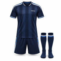 Maillot de football personnalisé professionnel à rayures contrastées, uniforme d'équipe de football entièrement sublimé, club OEM
