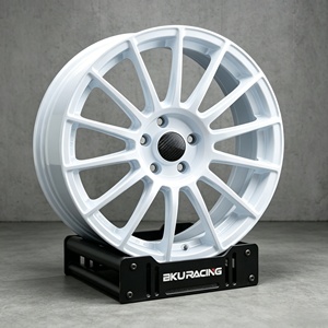 Rines Forjados Bku 5X114.3 para <span class=keywords><strong>Toyota</strong></span> <span class=keywords><strong>GR</strong></span> <span class=keywords><strong>Yaris</strong></span> GR86 Honda Fit de 17, 18 y 19 Pulgadas, Blancos, Multirradio, para Autos de Carreras - Product Image 4