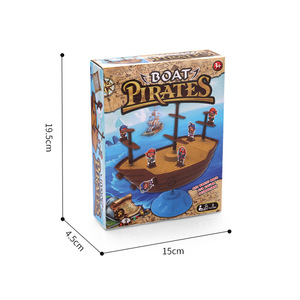 Juego de Equilibrio Barco Pirata con 16 Personajes de Dibujos Animados, Juego de Mesa de Plástico para Niños, Juguete Interactivo Familiar para Desarrollar el Pensamiento - Product Image 3