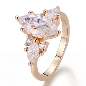 แหวนเพชรแท้ แหวนเพชร CVD แหวนทองคำแท้ 18K 14K 10K  ปรับแต่งสไตล์ได้  เครื่องประดับชั้นดี แหวนหมั้นสำหรับผู้หญิง - Product Image 2