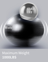 Ballon de yoga anti-éclatement Shinho pour l'entraînement d'équilibre et de Pilates, 45/55/65/75/85 cm, pour la thérapie et l'exercice, avec certification EU PPWR REACH