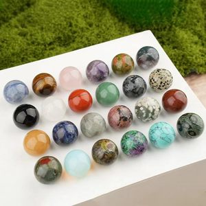 Perles rondes sans trou de 25 mm en cristal naturel, pierre de guérison, perles en vrac pour accessoires de bricolage et incrustation - Prix de gros - Product Image 5