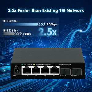Commutateur multi-gigabit 2,<span class=keywords><strong>5</strong></span> Gb |   Non géré |   <span class=keywords><strong>4x</strong></span> 2.5G, <span class=keywords><strong>2x</strong></span> 10G SFP+ |   Installation facile |   Répartiteur Ethernet sans ventilateur - Product Image 1