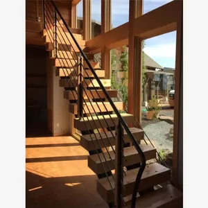 <span class=keywords><strong>Escalier</strong></span> en colimaçon préfabriqué Prima pour intérieur, à poutre unique, marches flottantes en bois massif pour <span class=keywords><strong>escalier</strong></span> métallique ou en bois, utilisation en appartement moderne - Product Image 2