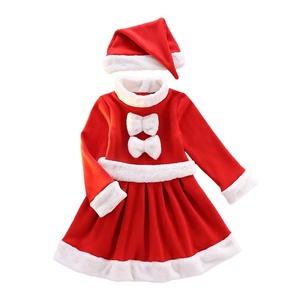 Nuovo Aggiornamento 2026: Costume da Babbo Natale Rosso per Bambine, Abbigliamento per Feste, Vestito Natalizio con Fascia per Capelli e <span class=keywords><strong>Mantello</strong></span> per Halloween - Product Image 4