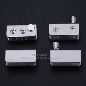 Stainless Steel Glass Cabinet <b>Door</b> Hinge Magnetic <b>Catch</b> Pop Open Clamp Hardware - Product Image 4