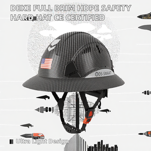 Casque de sécurité industriel léger en HDPE à visière pleine et à fentes en T, casque de protection antichoc à 4 points de suspension - Product Image 2