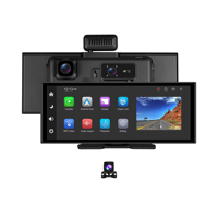 Kamera Dasbor Pintar 3 Kanal untuk Mobil dengan Speaker Terintegrasi, Layar Sentuh 11,4 Inci, Super Link Carplay, Kamera DVR Kendaraan 4K+1080P+1080P