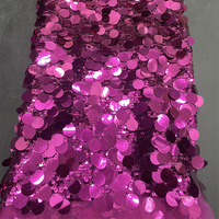 Offre Spéciale grand petit tissu de dentelle de paillettes paillettes tulle écailles de poisson tessuto da ricamo di paillettes tissu de maille pour robe de cérémonie