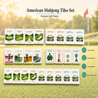 Ensemble de Mahjong américain de qualité supérieure, 160 pièces, en acrylique à 4 couches, design de sac de golf personnalisé, taille standard, ensemble de jeu, cadeau pour adultes